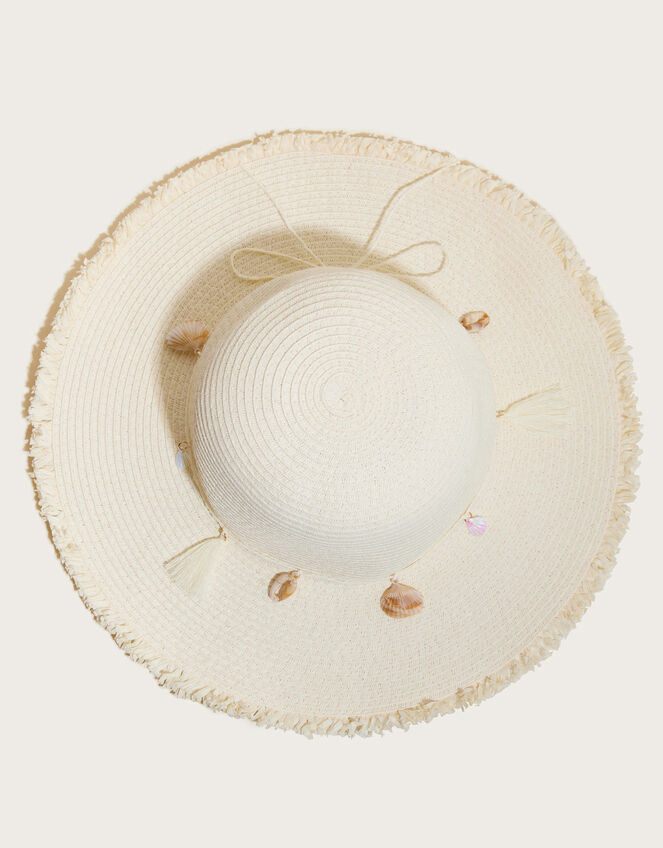 Shell Band Straw Hat, , large