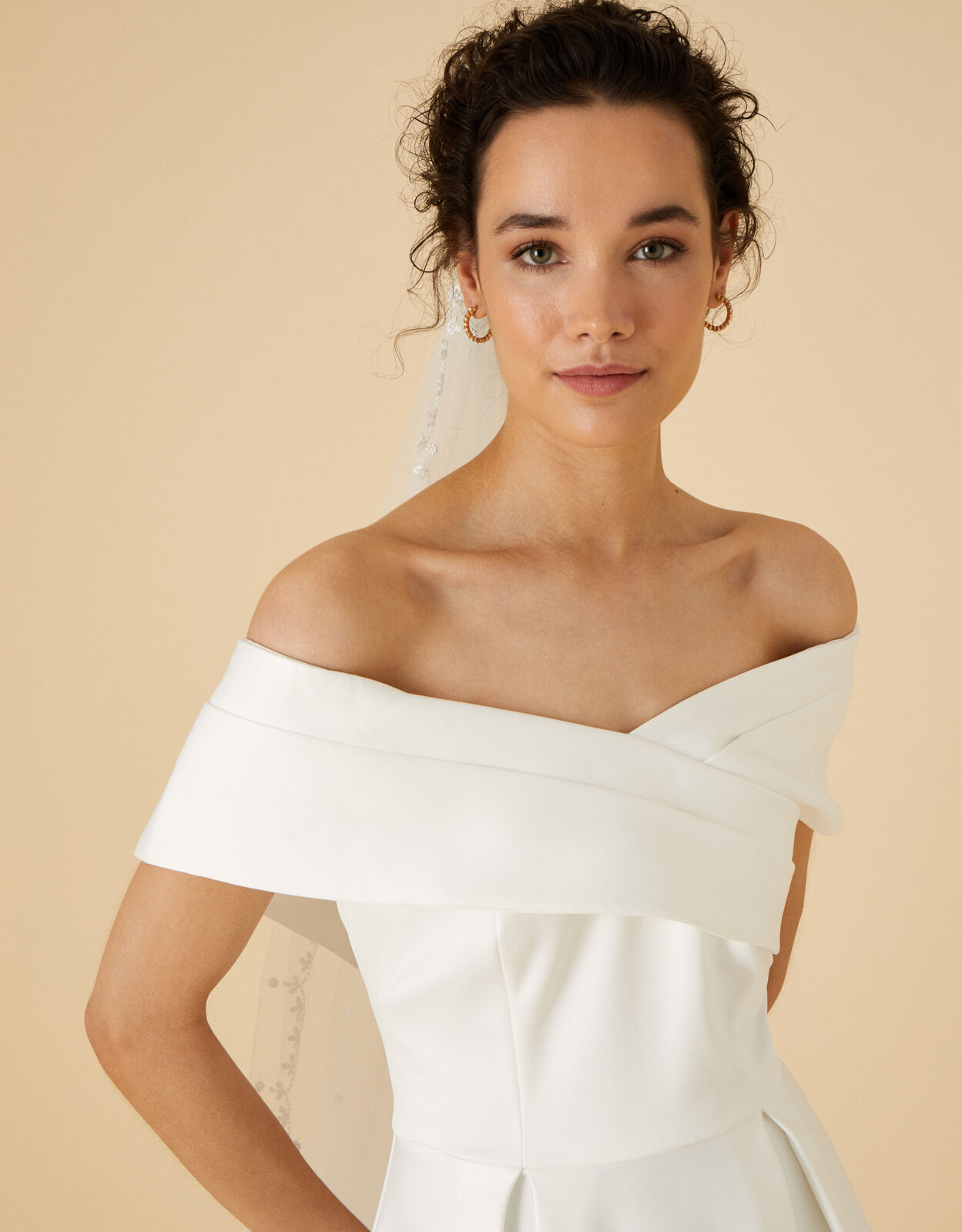 Tulip bardot midi bridal dress store
