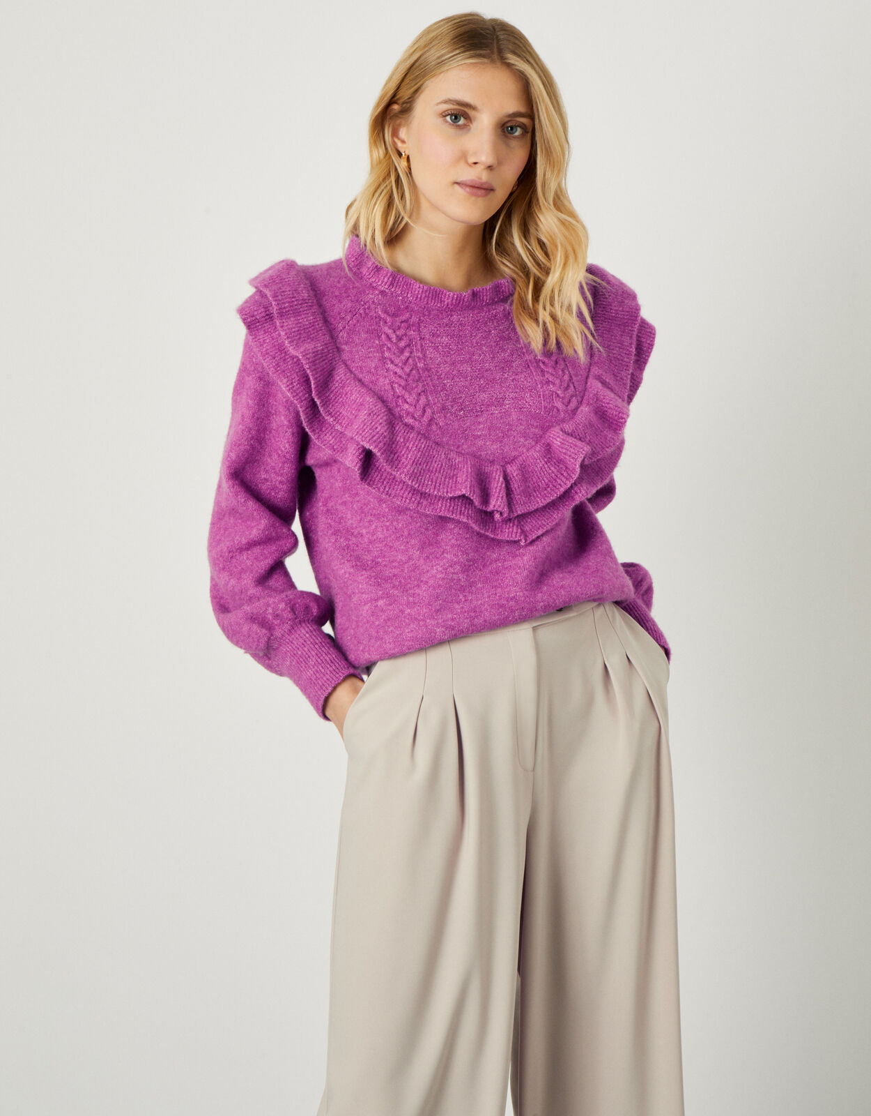 Pink outlet frill jumper