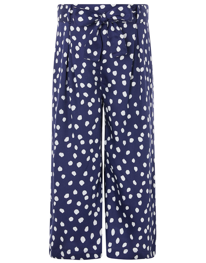 Serenity T-shirt and Spotty Culotte Set, Blue (NAVY), large