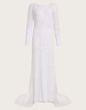 Alexa Beaded Bridal Dress, Ivory (IVORY), large