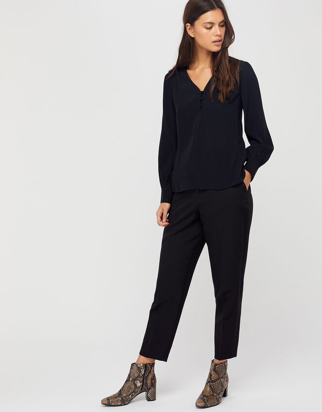 Tiffany Blouse, Black (BLACK), large