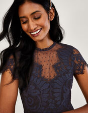 Diana Lace Maxi Dress, Blue (NAVY), large