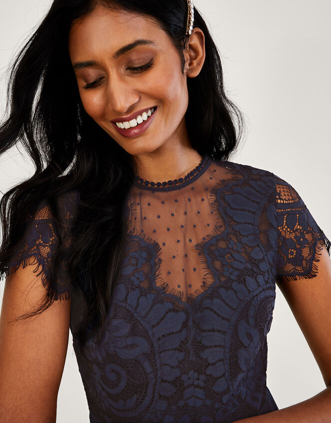 Diana Lace Maxi Dress, Blue (NAVY), large