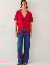 Tia Tie Knitted Cardigan, Red (RED), large