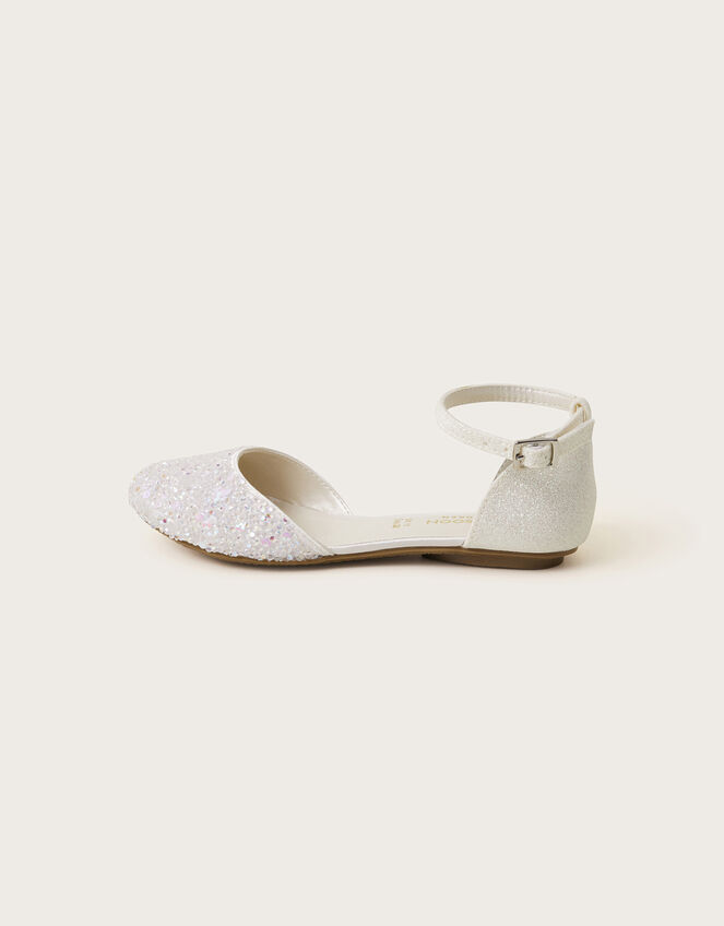 Sparkly Two-Part Ballet Flats Ivory | Girls' Flat Shoes | Monsoon UK.
