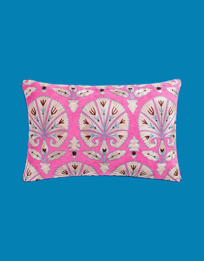 Anna and Nina Daisy Suzani Embroidered Cushion, , large
