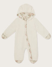 Newborn Teddy Pramsuit, Ivory (IVORY), large