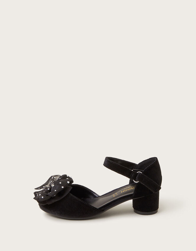 Diamante Bow Two-Part Heels, Black (BLACK), large