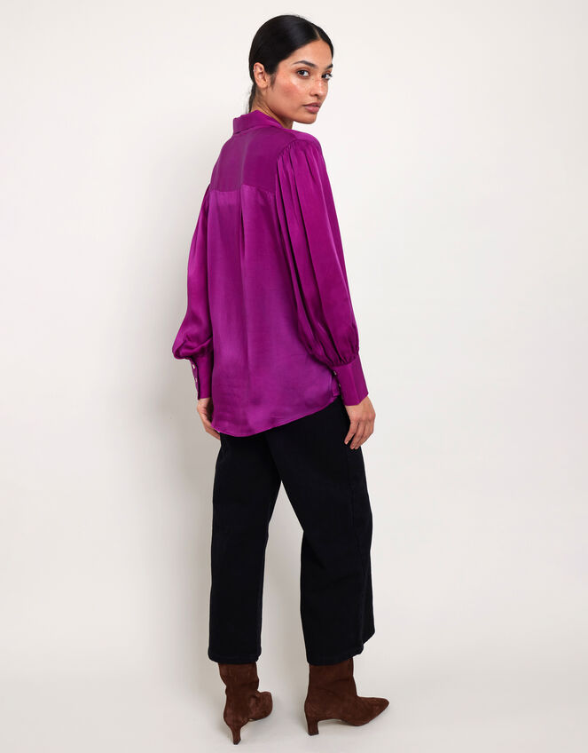 East Satin Blouse, Pink (PINK), large
