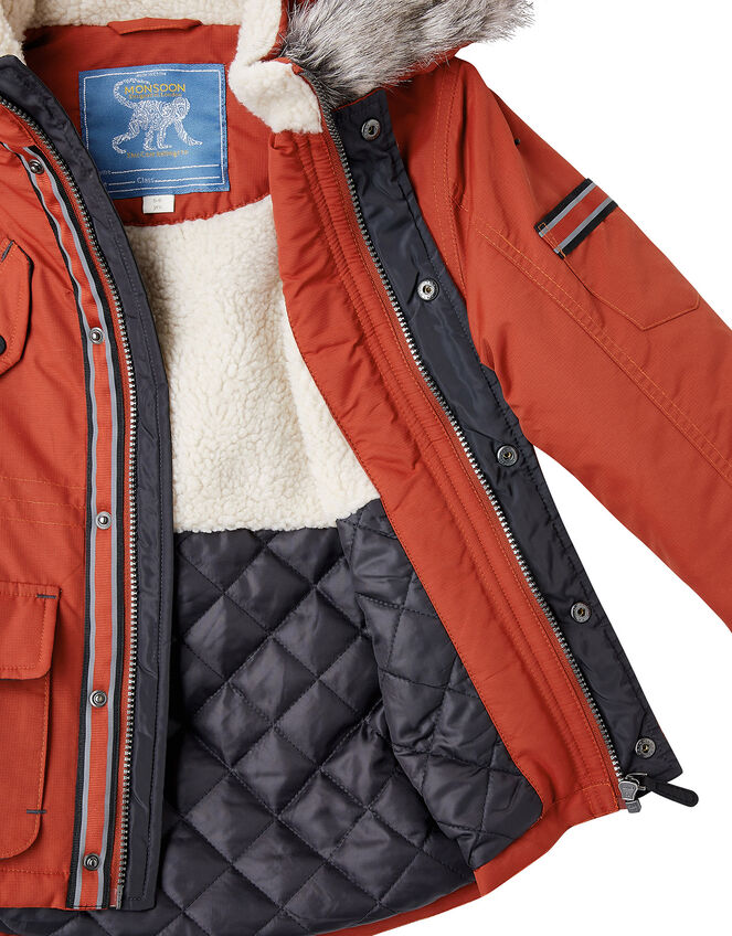 Parka Coat with Hood, Red (RED), large