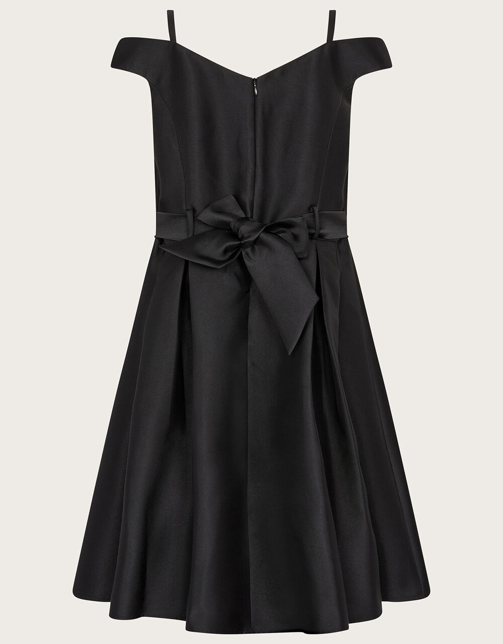 Duchess Twill Bardot Prom Dress Black | Girls' Dresses | Monsoon UK.