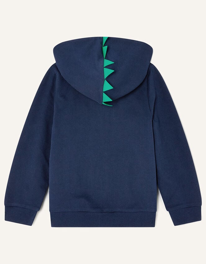 Crocodile 3D Spike Zip Hoodie, Blue (NAVY), large