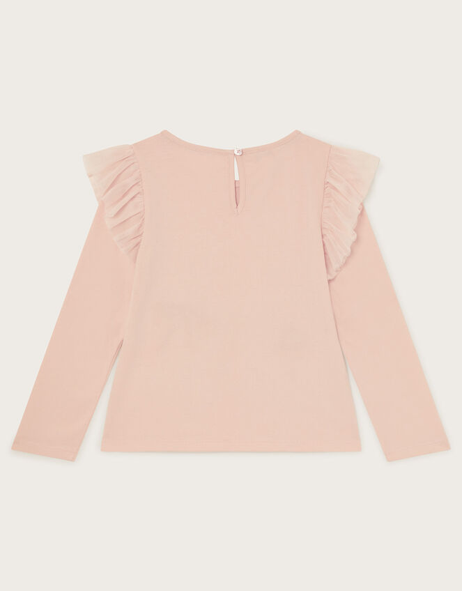 Long Sleeve Lovely Sequin Top, Pink (PINK), large