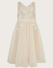 Sienna Crochet Lace Tulle Dress, Pink (PALE PINK), large