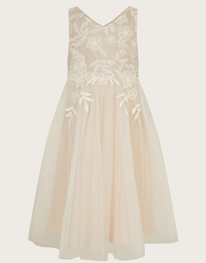 Sienna Crochet Lace Tulle Dress, Pink (PALE PINK), large