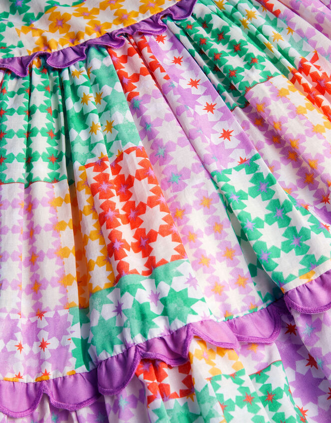 Colourblock Star Print Dress, Multi (MULTI), large