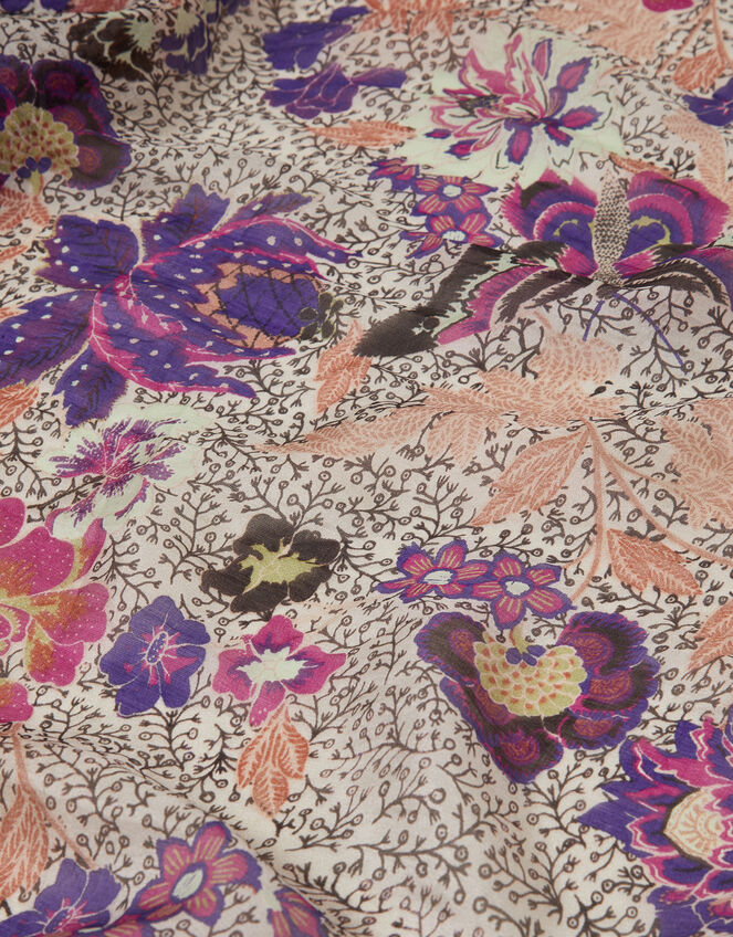 Elodie Floral Print Silk Scarf | Accessories | Monsoon UK.