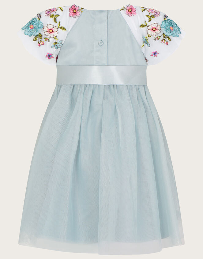 Baby Emzy Embroidered Cape Sleeve Dress, Green (GREEN), large