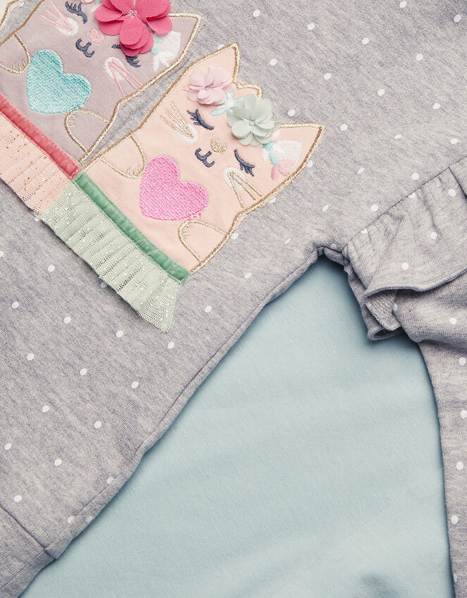 Baby Cat Trio Jersey Set, Grey (GREY), large