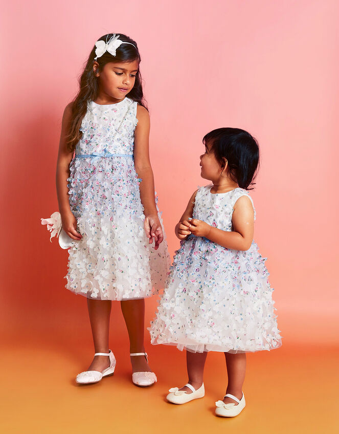Confetti 3D Petal Dress Ivory | Girls' Dresses | Monsoon UK.