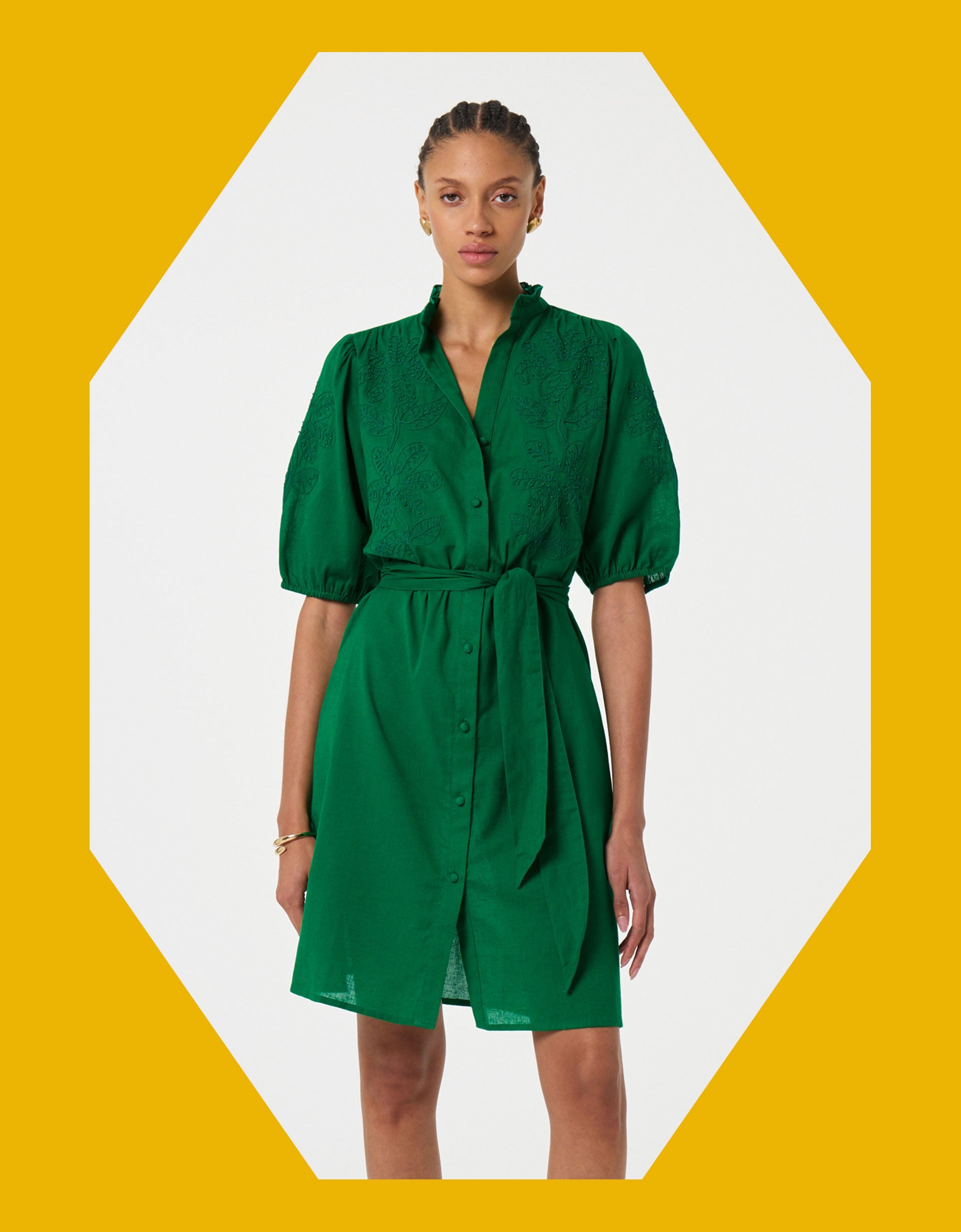Fabienne Chapot George Embellished Mini Dress Green