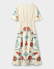 East Odeline Embroidered Dress, Ivory (IVORY), large