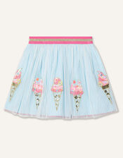 Disco Ice-Cream Top and Skirt Set , Blue (BLUE), large