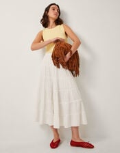 Ginny Tiered Maxi Skirt, Ivory (IVORY), large