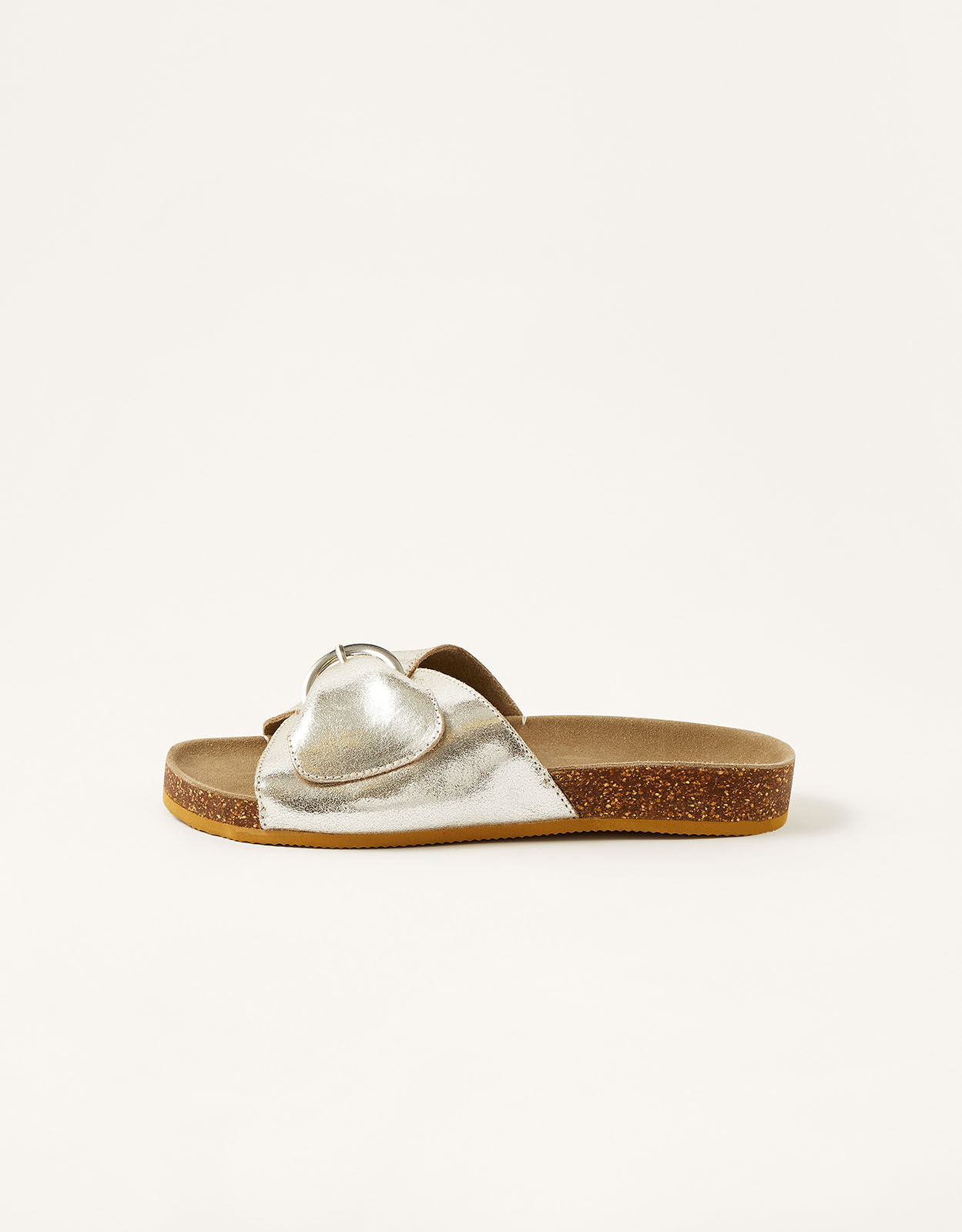 silver leather flip flops