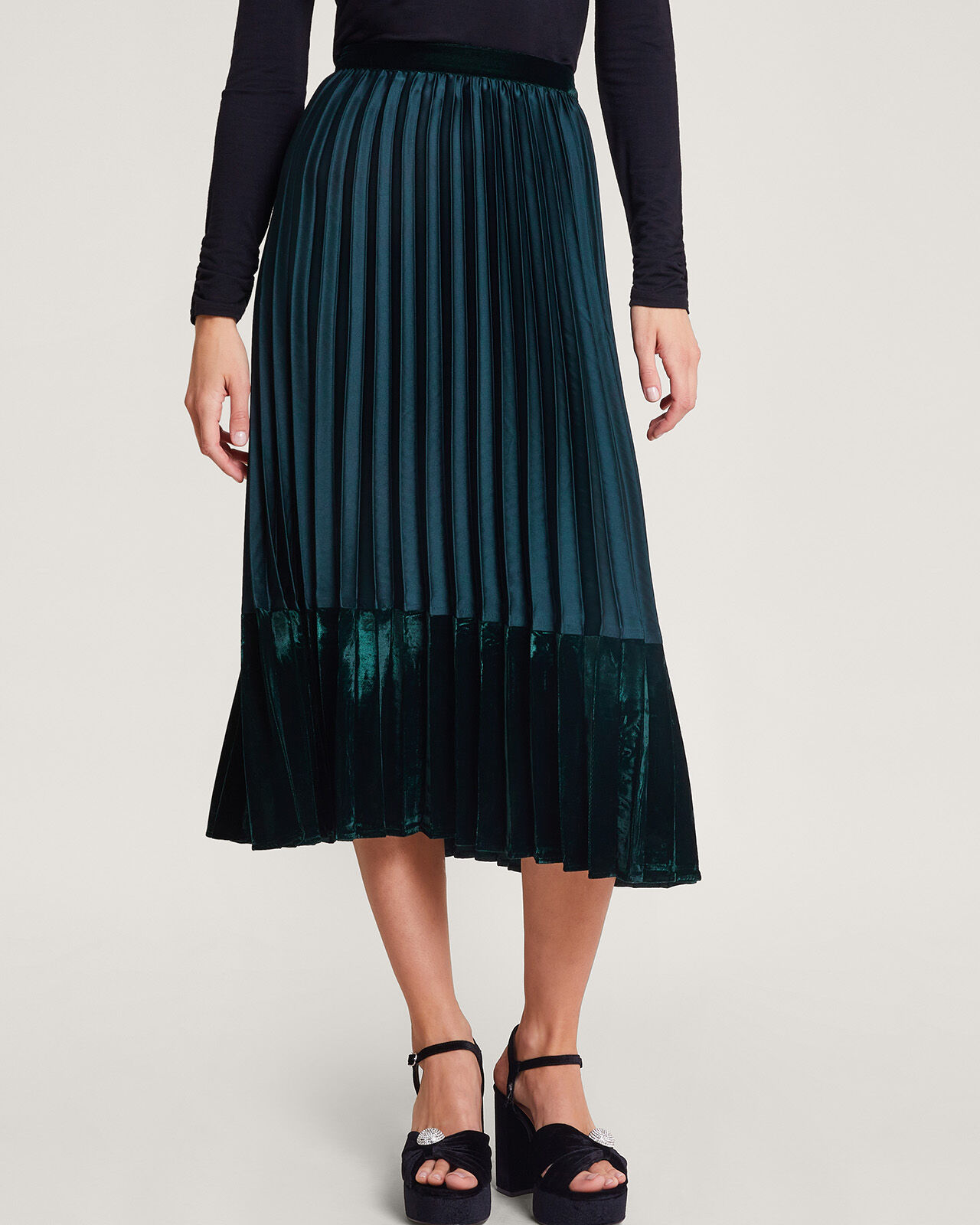 Green faux new arrivals leather skirt monsoon