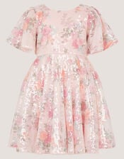 Fern Floral Sequin Party Dress, Multi (MULTI), large