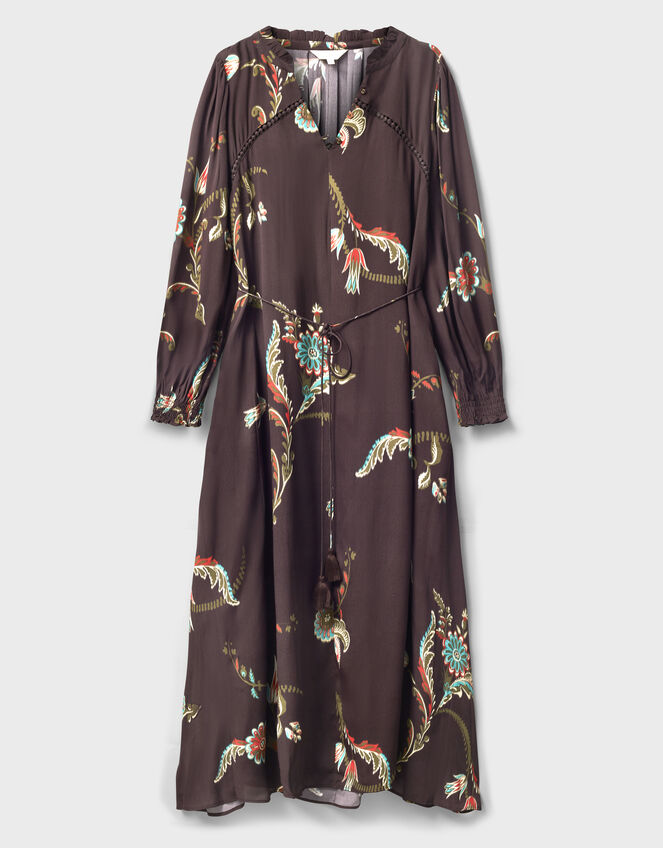 East Jeanie Botanical Print Maxi Dress, Grey (CHARCOAL), large
