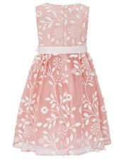 Sylvia Floral Embroidered Dress, Pink (PINK), large