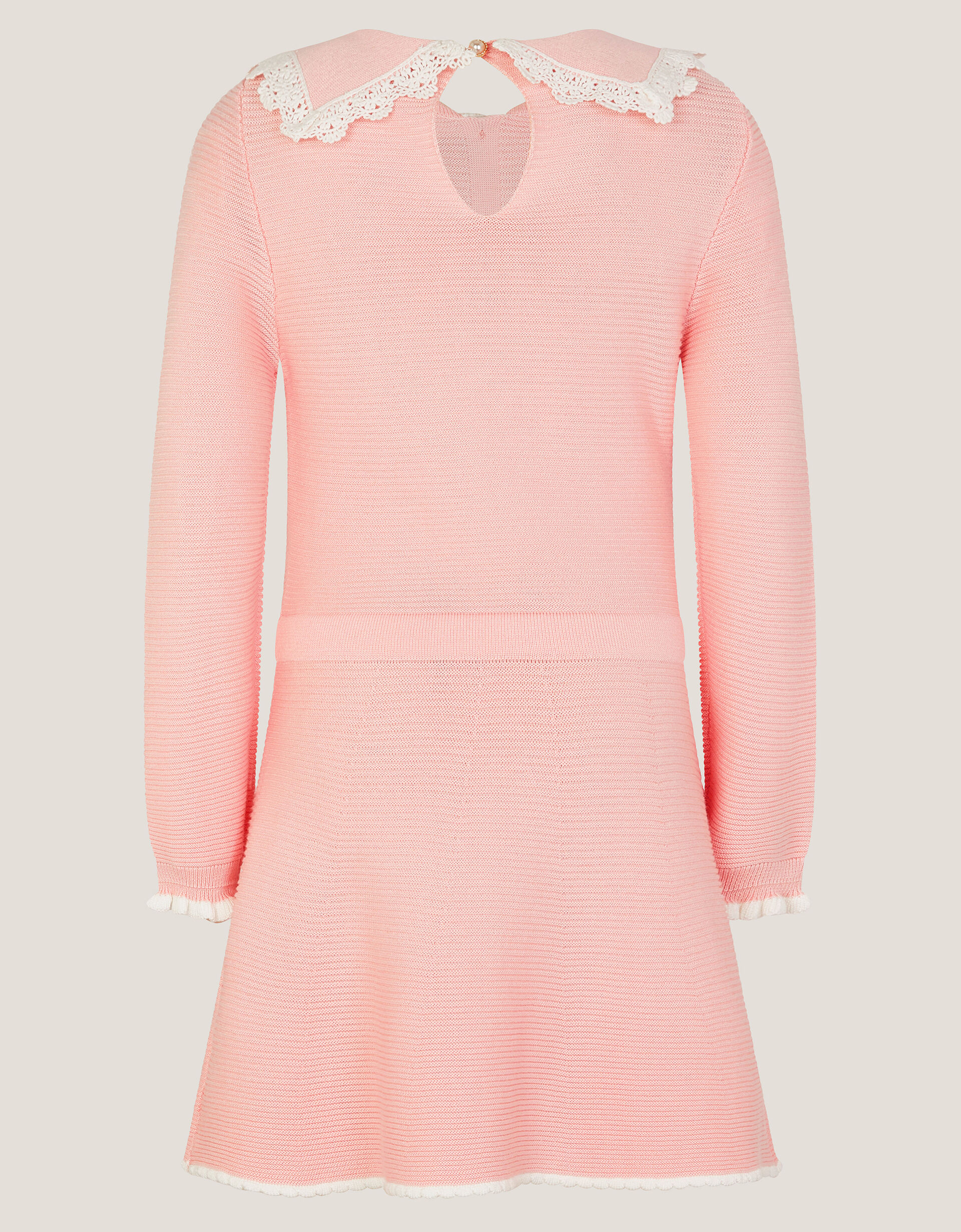 Chocolate Stand Collar Knit Dress Asymmetrical Spring