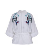 Tallulah and Hope Gloria Embroidered Blouse, White (WHITE), large