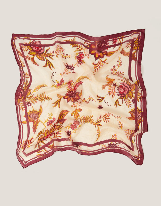 Ilsa Square Floral Silk Scarf, , large