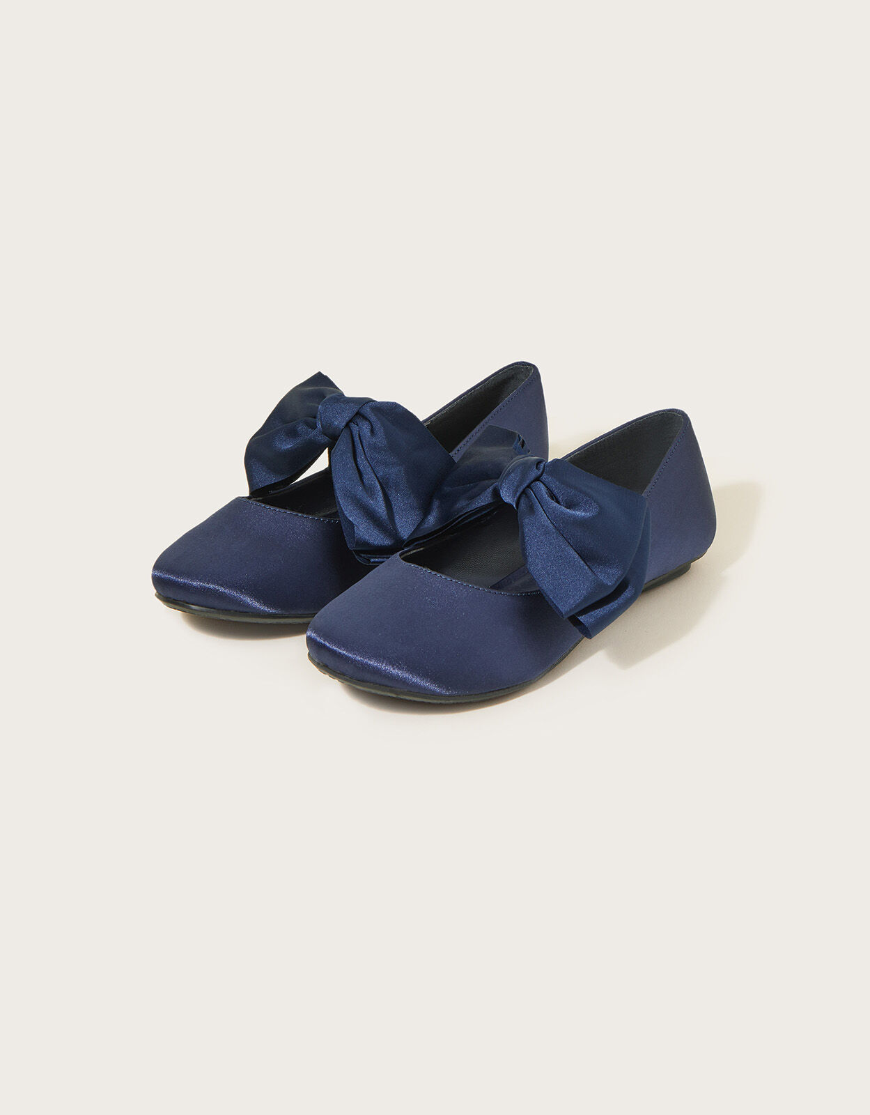 Big Bow Ballerina Flats Blue