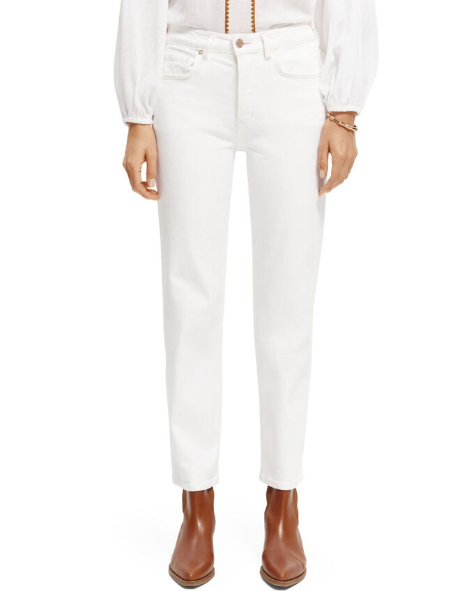 Scotch and Soda Sky Straight Jeans Longer Length, White (WHITE), large