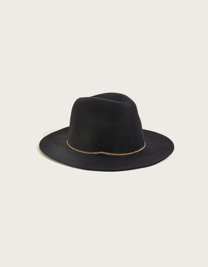 Chain Trim Fedora Hat, , large