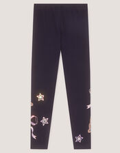 Butterfly Sequin Leggings, Blue (NAVY), large
