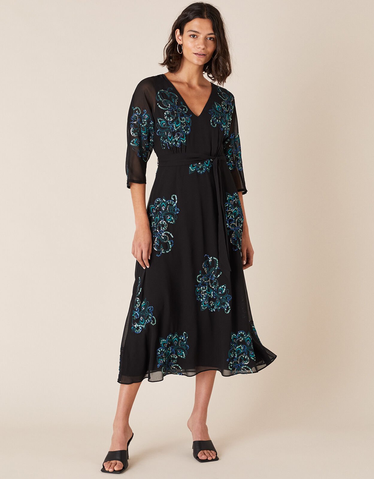 Peacock midi dress deals