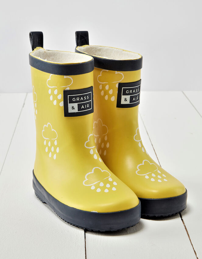 Grass and Air Colour-Revealing Wellies, Yellow (YELLOW), large