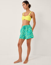 Alina Rib Bandeau Bikini Top, Green (LIME), large