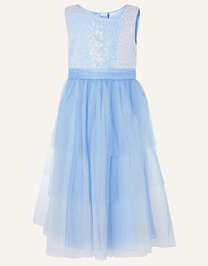 Elise Sequin Tulle Maxi Dress , Blue (BLUE), large