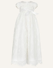Baby Provenza Silk Christening Gown , Ivory (IVORY), large