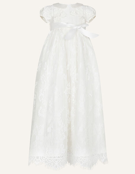 Baby Provenza Silk Christening Gown  Ivory, Ivory (IVORY), large