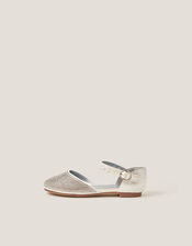 Diamant&eacute; Closed Toe Flats, Silver (SILVER), large