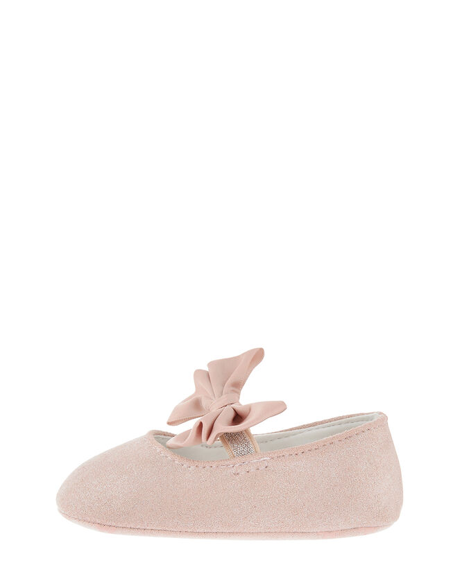 Baby Lottie Satin Bow Bootie Shoes, Pink (PINK), large