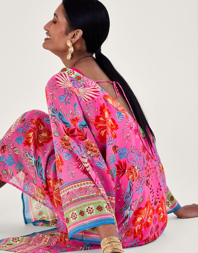 Kiara Printed Long Kaftan, , large